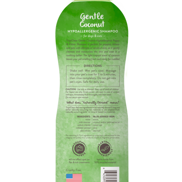 Gentle Coconut Hypoallergenic Puppy & Kitten Shampoo TropiClean Pet