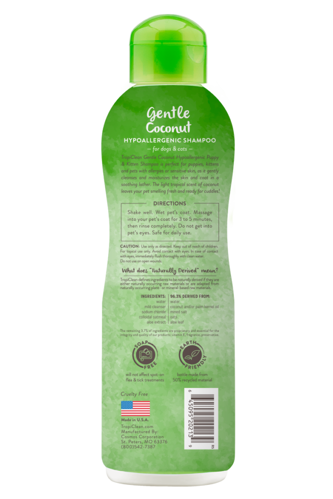 Gentle Coconut Hypoallergenic Puppy & Kitten Shampoo TropiClean Pet