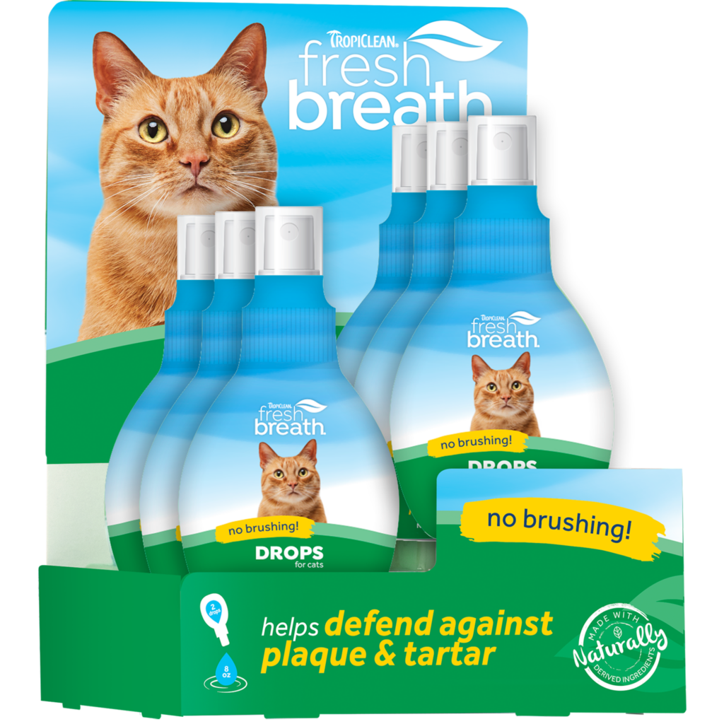 Fresh Breath by TropiClean 6pc Drops for Cats Display TropiClean