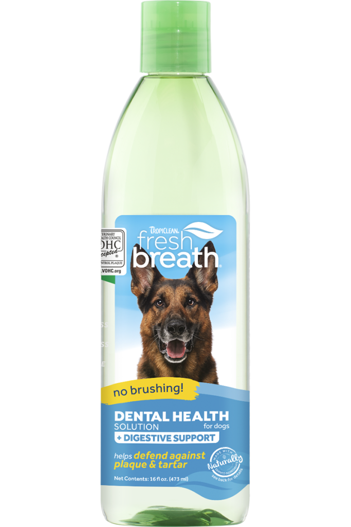 TropiClean Fresh Breath Dental Health Solution Plus Digestive Support for Dogs TropiClean Pet