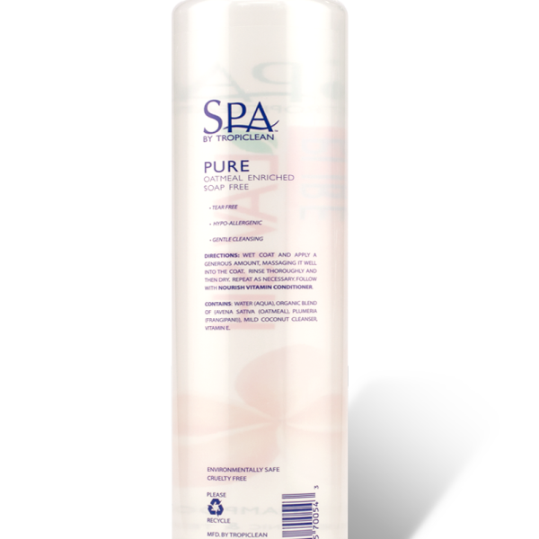 Spa Pure Shampoo for Pets TropiClean Pet Products for Dogs and Cats