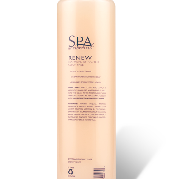 Spa Renew Shampoo for Pets TropiClean Pet Products for Dogs and Cats