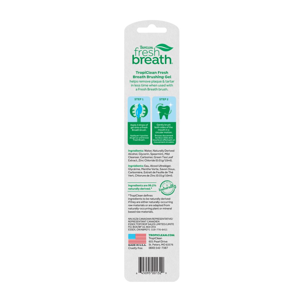 TropiClean Fresh Breath Brushing Gel for Dogs TropiClean Pet Products for Dogs and Cats