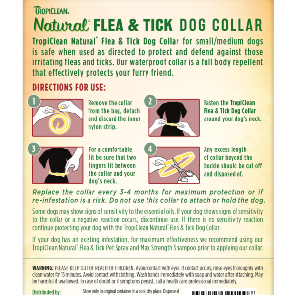 TropiClean Natural Flea and Tick Collar for Small Dogs TropiClean Pet Products for Dogs and Cats