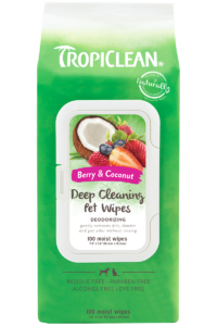 Tropiclean Berry And Coconut Deep Cleaning Deodorizing Wipes For Dogs And Cats