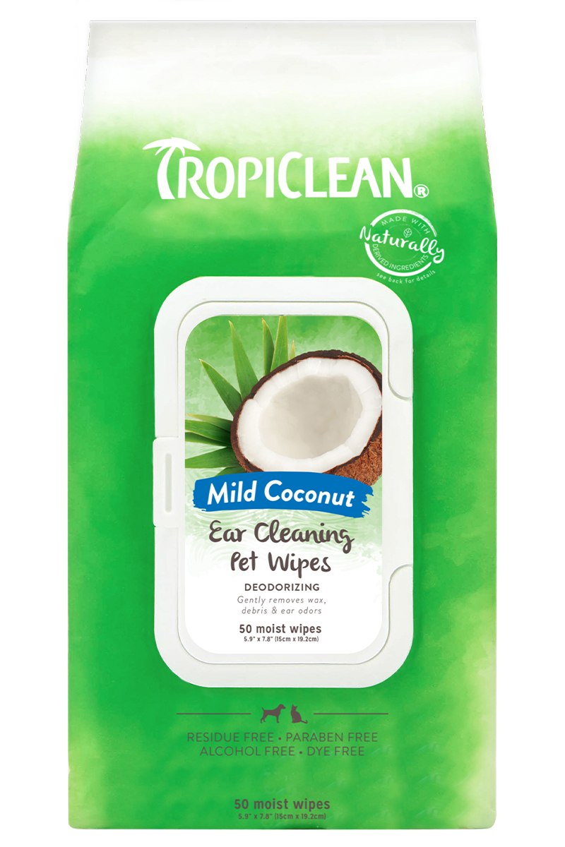 Tropiclean Mild Coconut Ear Cleaning Wipes For Dogs And Cats