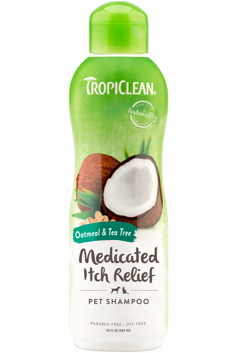 Tropiclean Oatmeal And Tea Tree Medicated Itch Relief Shampoo For Dogs