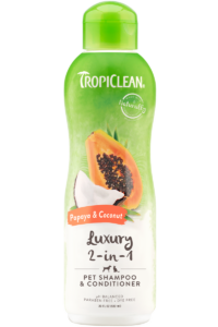 Tropiclean Papaya And Coconut Luxurious 2 In 1 Shampoo And Conditioner For Dogs
