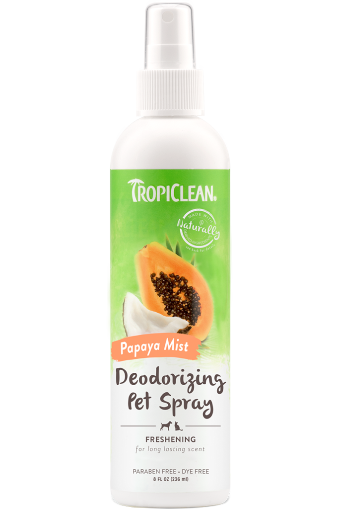 Papaya Mist Deodorizing Pet Spray TropiClean Pet Products for Dogs