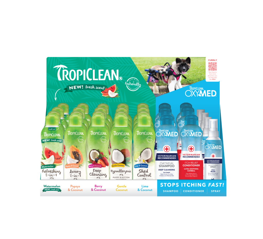 TropiClean and Oxy Counter Display TropiClean Pet Products for Dogs and Cats